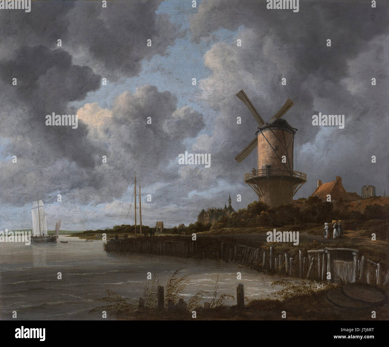 Il mulino a vento a Wijk bij Duurstede 1670 Ruisdael Foto Stock