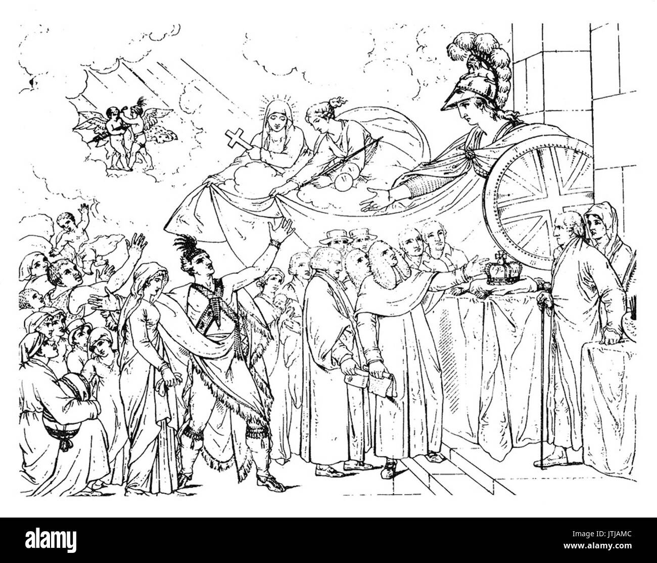 La ricezione dei lealisti americani Foto Stock