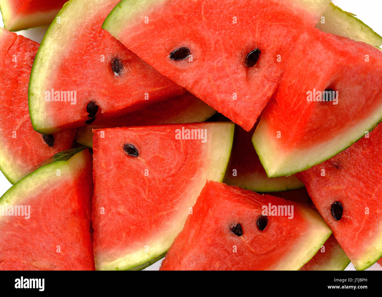 Acqua fette di melone come sfondo Foto Stock