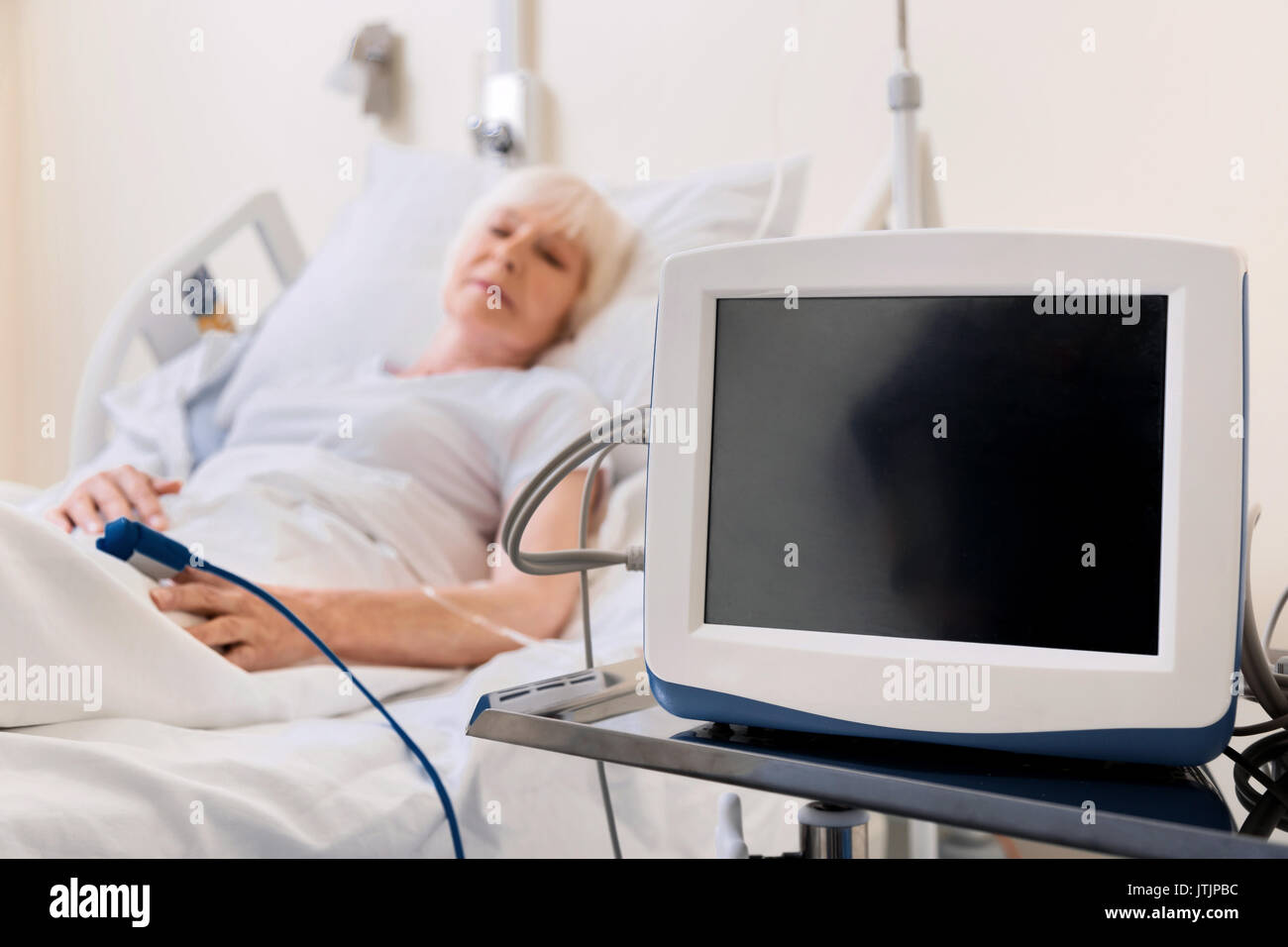 Professional monitor frequenza cardiaca la visualizzazione di alcuni dati Foto Stock