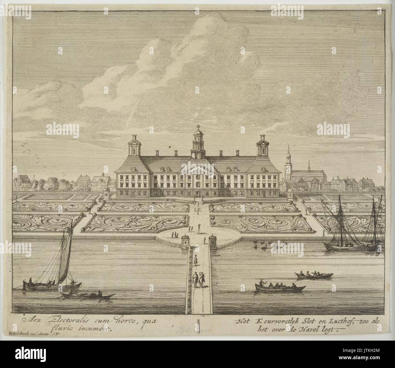 Schenk, Pieter (I) Ansicht des Stadtschlosses von der Havelseite Potsdam Potsdam Museum Foto Stock