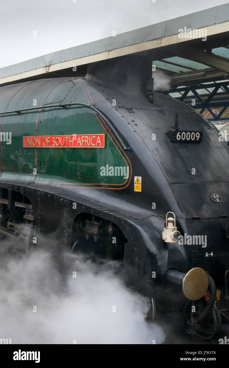 A4 pacific locomotiva a vapore "unione del sud africa' Foto Stock