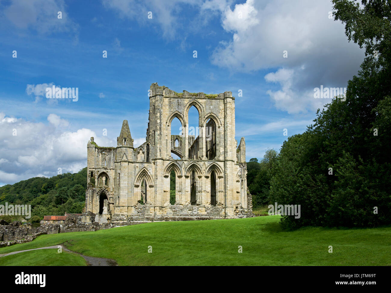 Rievaulx Abbey, North Yorkshire, Inghilterra, Regno Unito Foto Stock