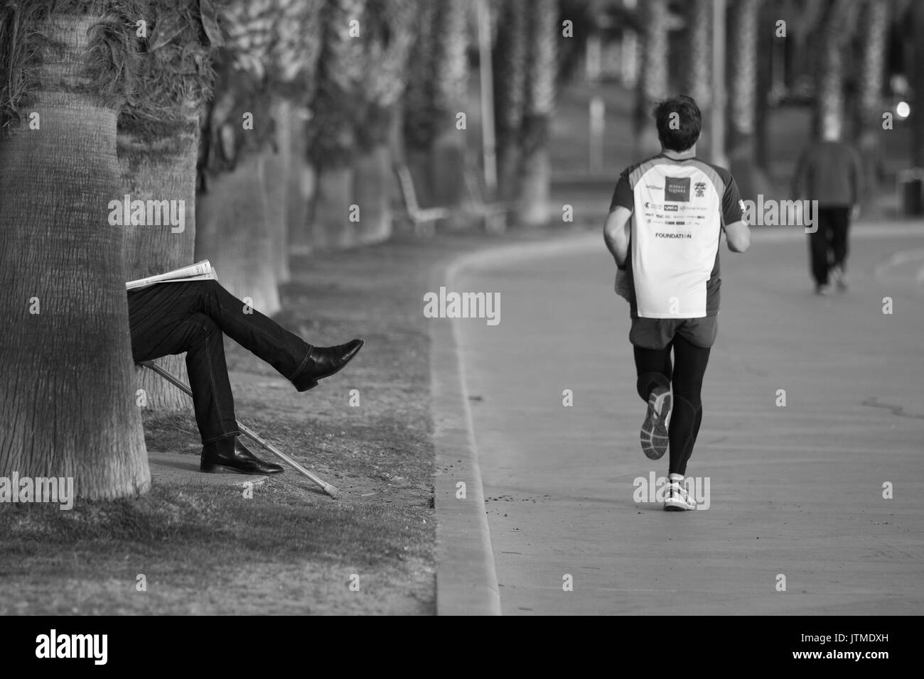 Sit/Run/a piedi Foto Stock