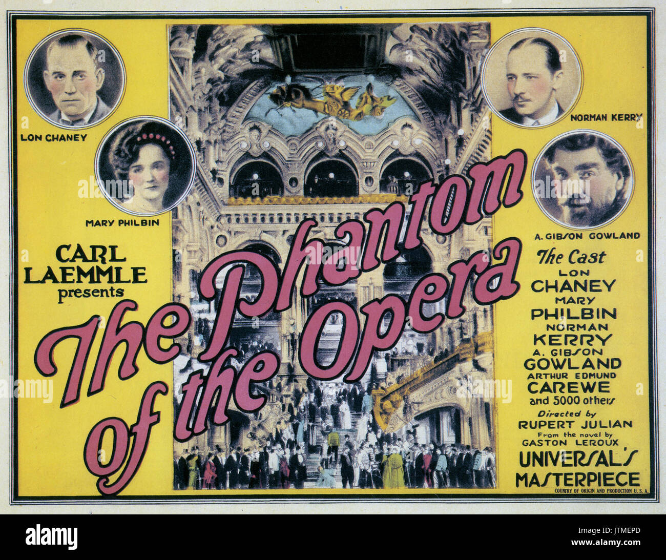 PHANTOM OF THE OPERA 1925 Universal Pictures film muto con Lon Chaney Foto Stock