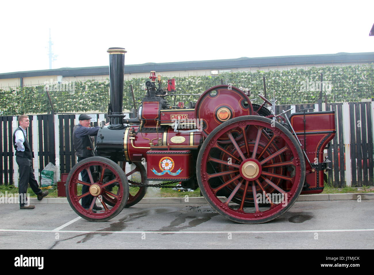 Motore di trazione fiera in Llandudno Foto Stock