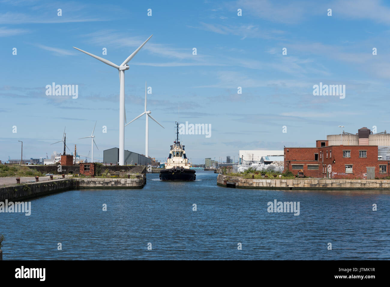 Bramley Moore Dock Liverpool. Ubicazione del nuovo Everton FC stadio che sarà lo spostamento dalla loro Goodison Park location Foto Stock