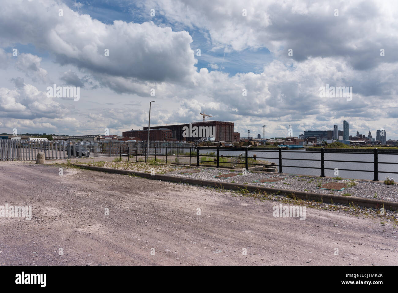 Bramley Moore Dock Liverpool. Ubicazione del nuovo Everton FC stadio che sarà lo spostamento dalla loro Goodison Park location Foto Stock