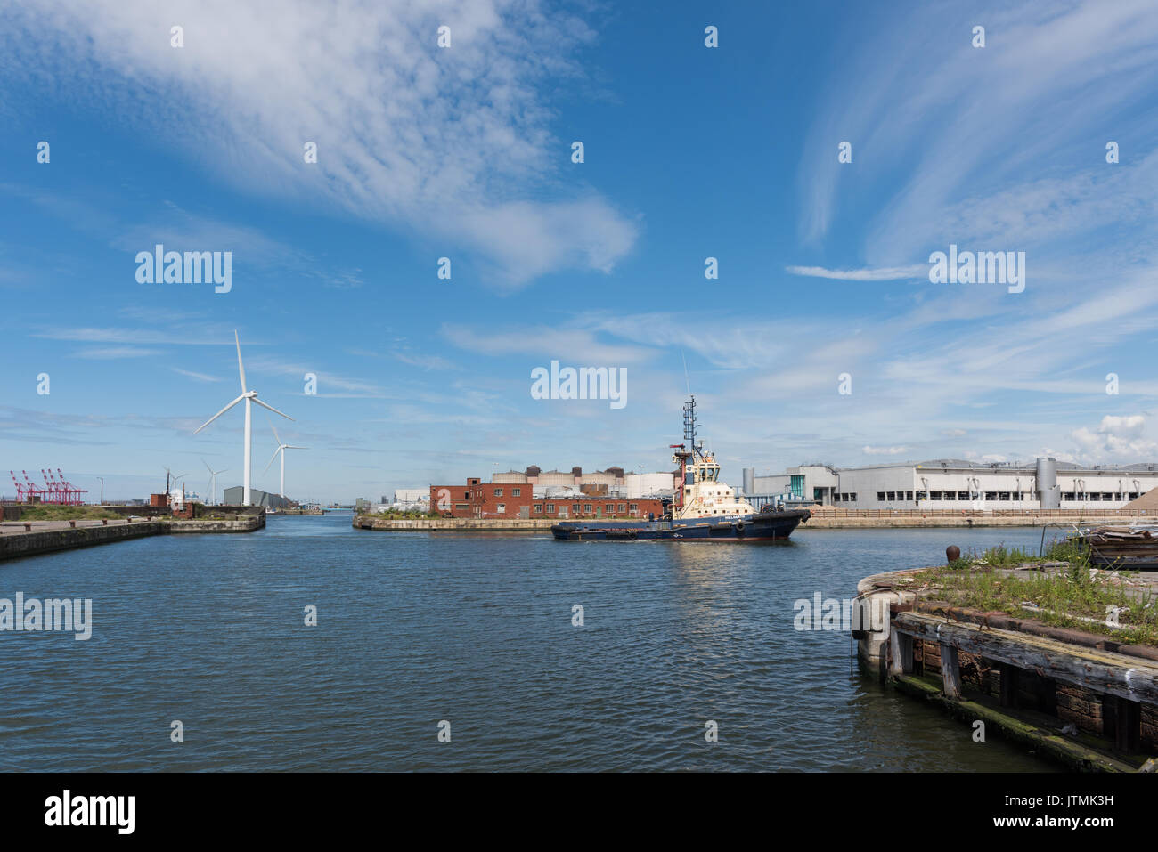 Bramley Moore Dock Liverpool. Ubicazione del nuovo Everton FC stadio che sarà lo spostamento dalla loro Goodison Park location Foto Stock