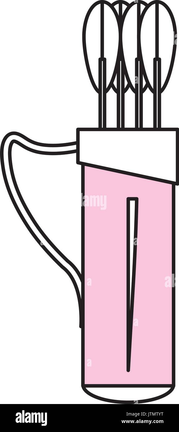 Tiro con l'arco faretra isolato Illustrazione Vettoriale