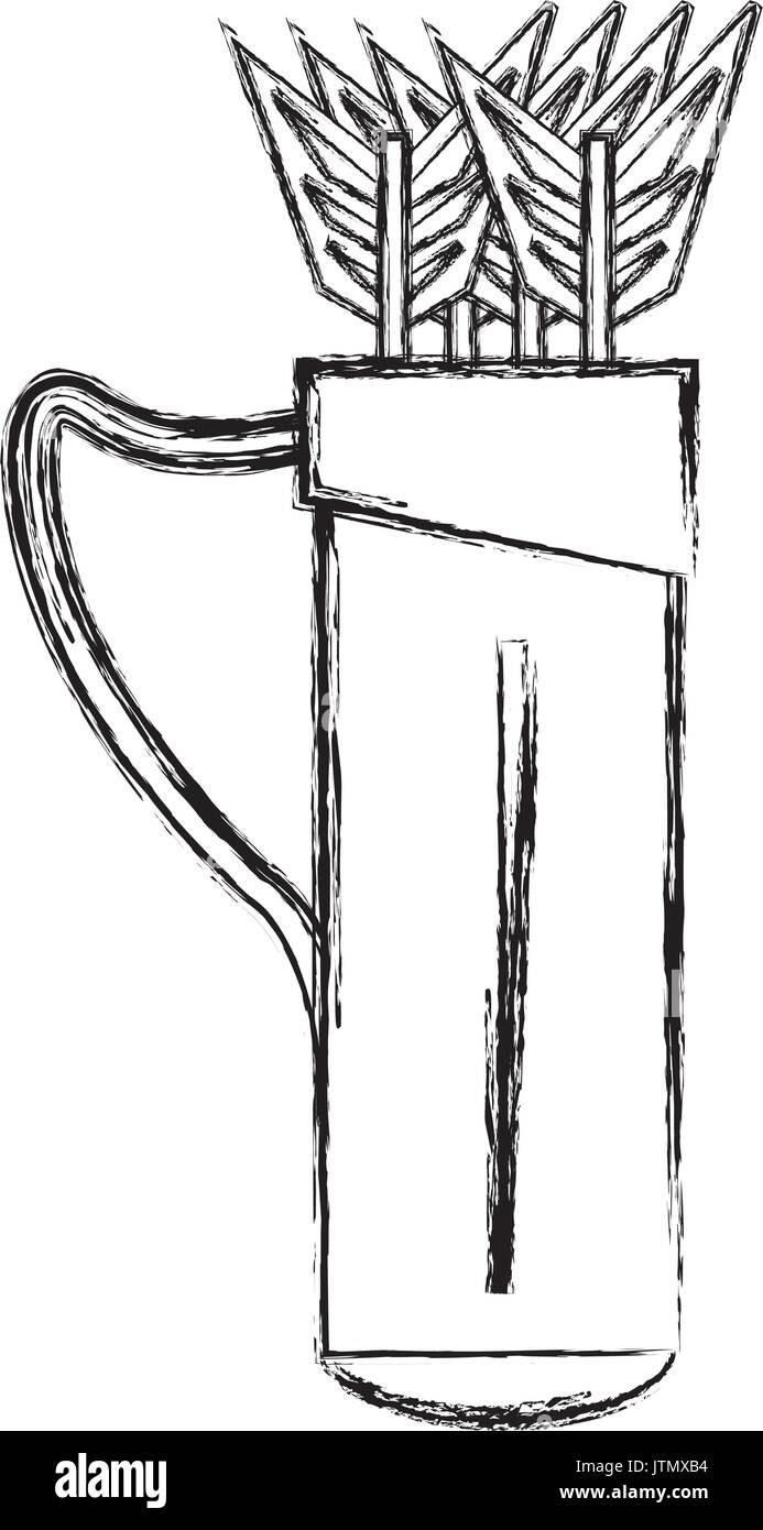 Tiro con l'arco faretra isolato Illustrazione Vettoriale