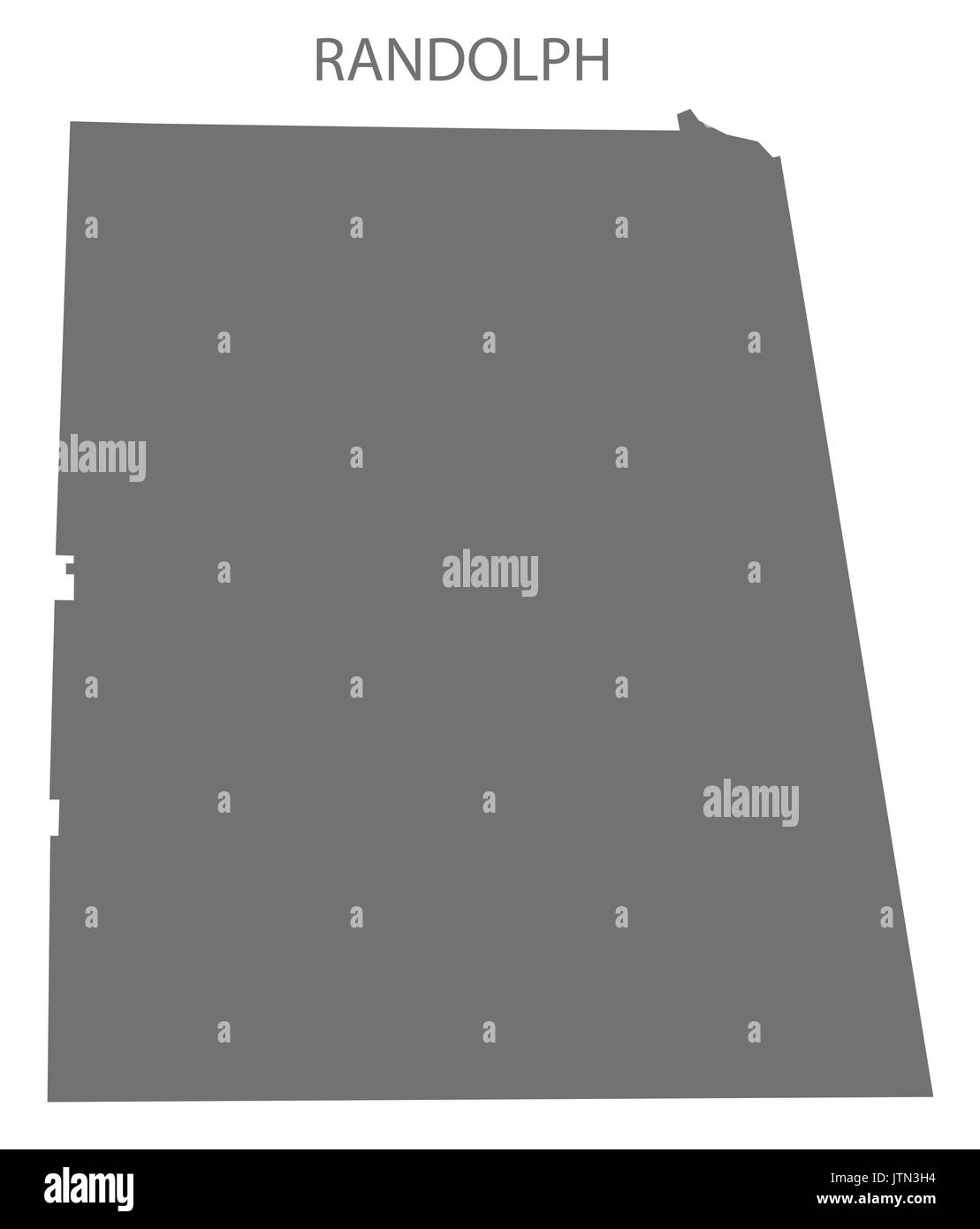 Il Randolph county map di Alabama USA grigio silhouette di illustrazione Illustrazione Vettoriale