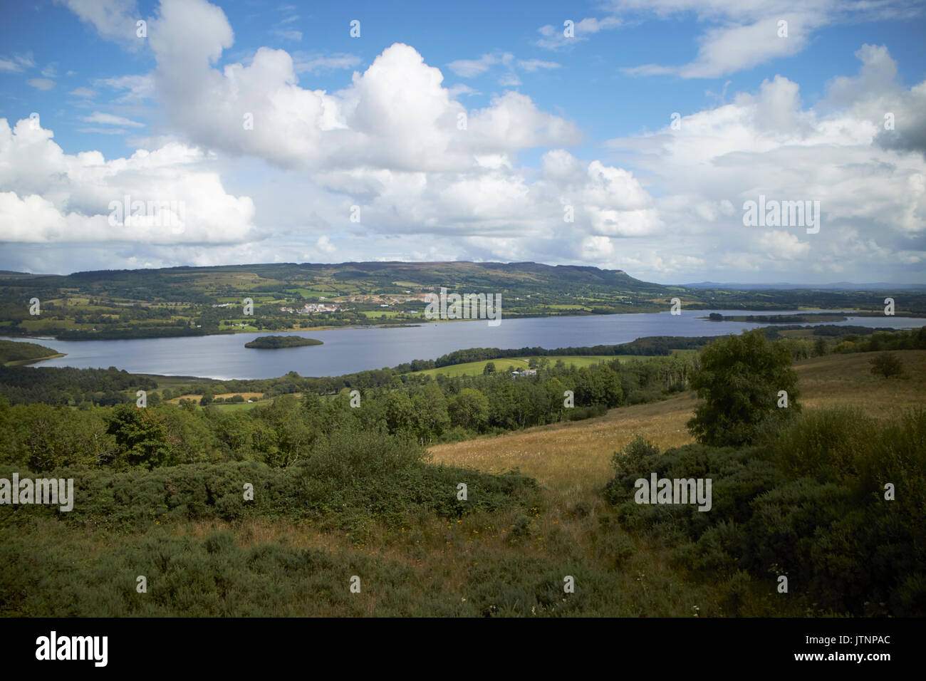 Marlbank viewpoint su lough macnean scenic loop drive County Fermanagh paese di frontiera dell'Irlanda del Nord Foto Stock