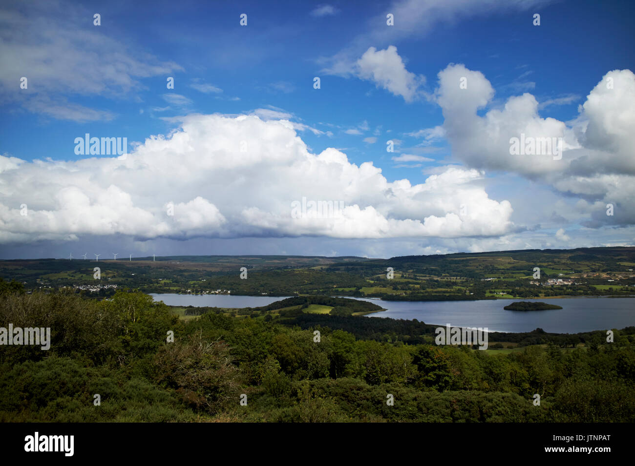 Marlbank viewpoint su lough macnean scenic loop drive County Fermanagh paese di frontiera dell'Irlanda del Nord Foto Stock