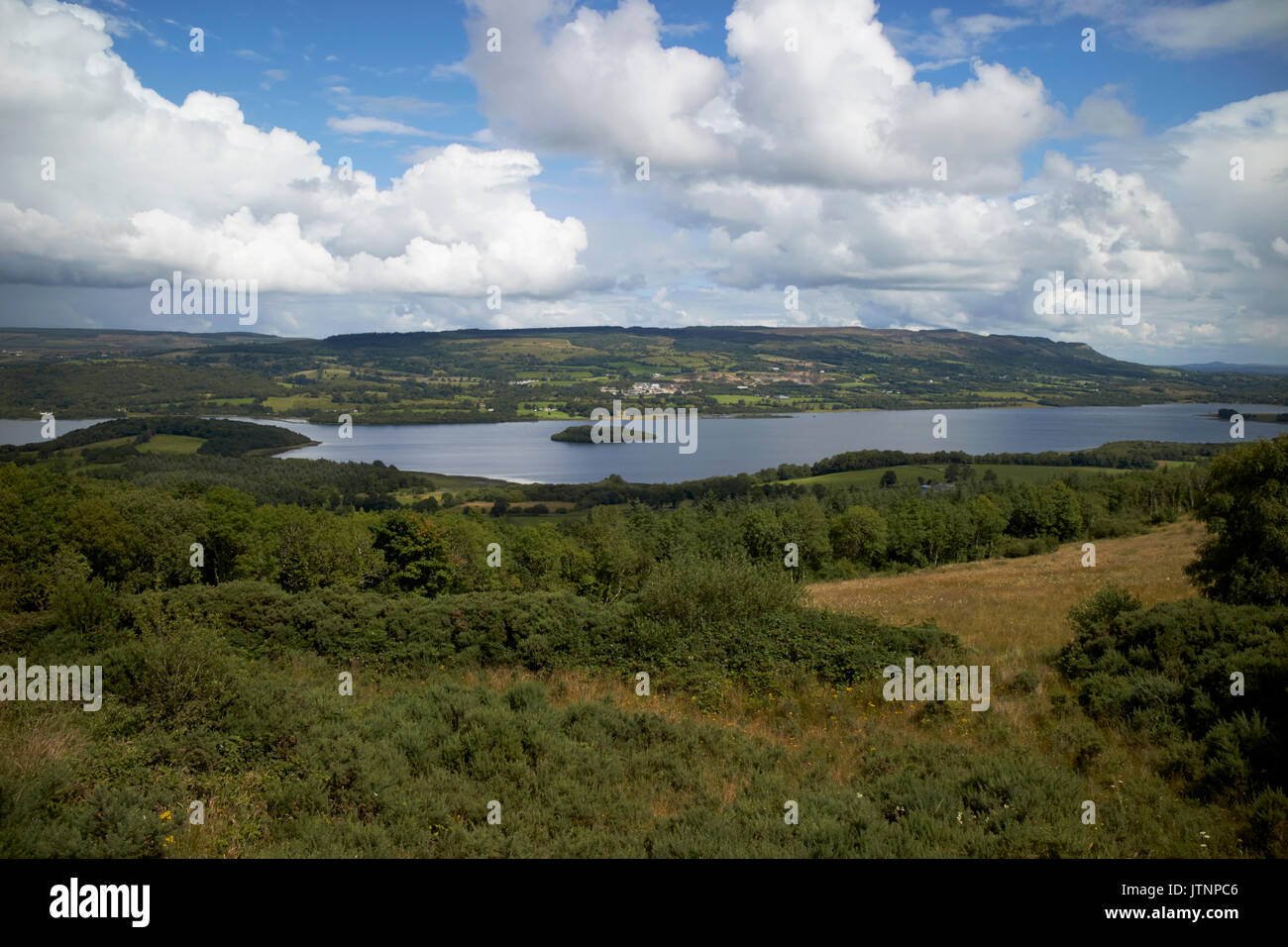 Marlbank viewpoint su lough macnean scenic loop drive County Fermanagh paese di frontiera dell'Irlanda del Nord Foto Stock