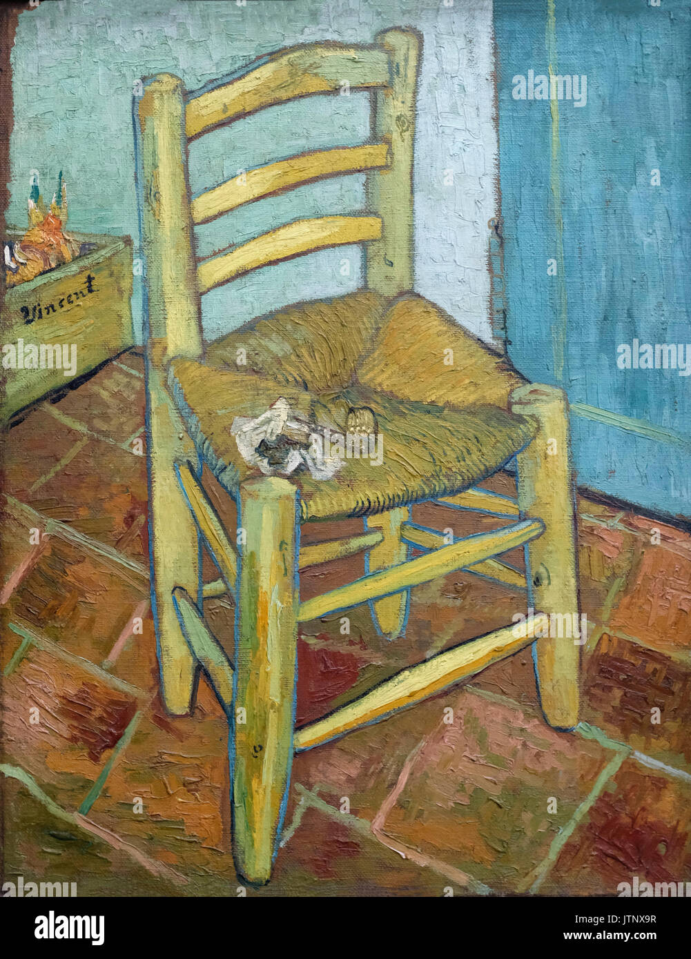 Van Gogh's Chair, 1888- Vincent Van Gogh Foto Stock