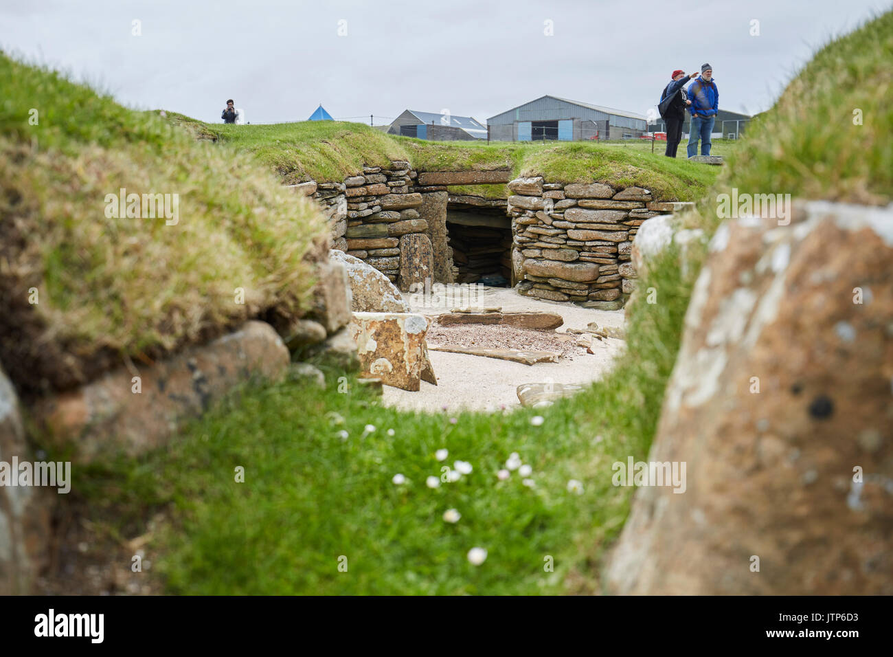 Scottish sito preistorico nelle Orkney. Skara Brae. Scozia Foto Stock