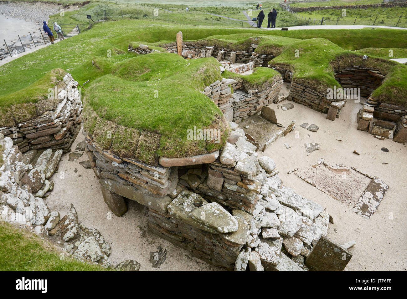 Scottish sito preistorico nelle Orkney. Skara Brae. Scozia Foto Stock
