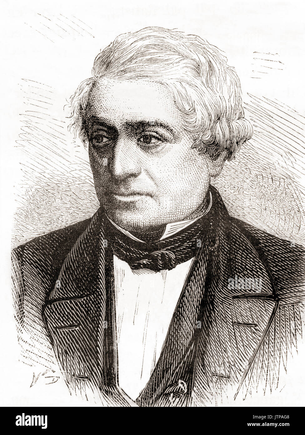 Paolo Camille Denis, più tardi von Denis, 1796 - 1872. Ingegnere francese e dalla ferrovia Pioneer. Da Les Merveilles de la Science, pubblicato 1870. Foto Stock