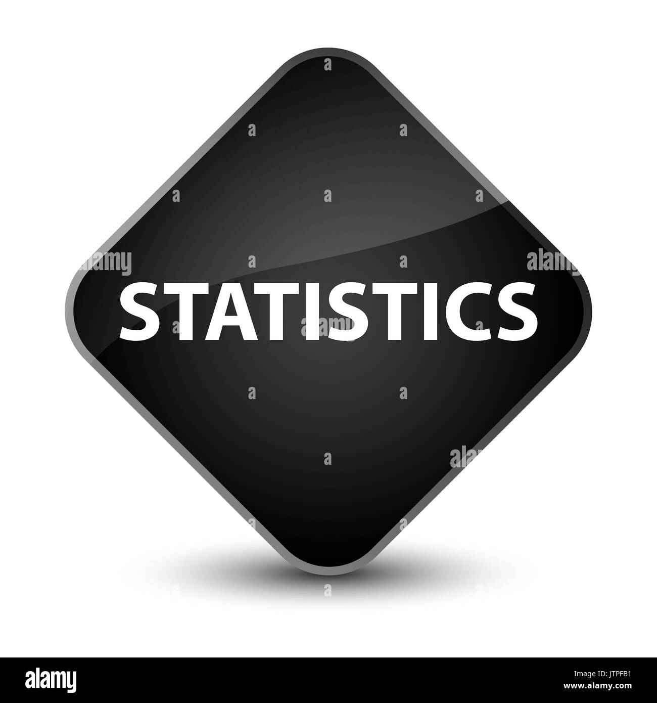 Statistiche isolati su elegante diamante nero pulsante illustrazione astratta Foto Stock