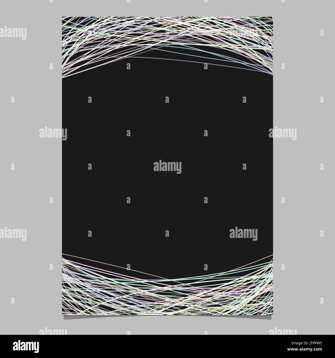 Modello di poster con casuale strisce arcuate - Documento del vettore grafico su sfondo nero Illustrazione Vettoriale