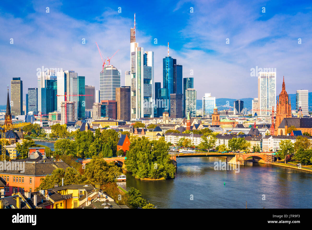 Frankfurt am Main, Germania skyline. Foto Stock