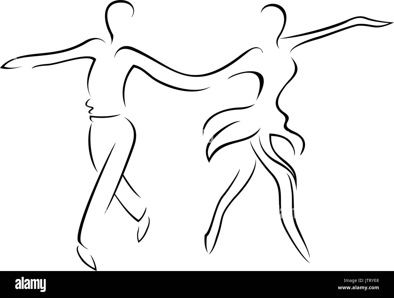 ChaCha ballerini Illustrazione Vettoriale