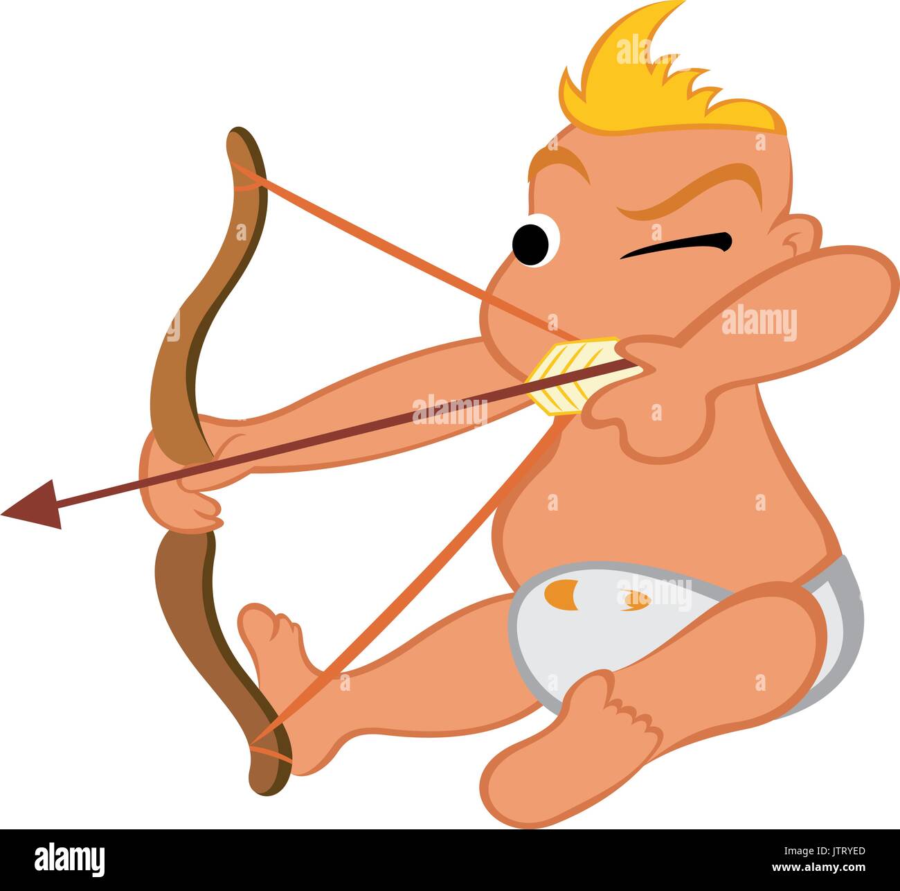 Bambino Sagittario Illustrazione Vettoriale