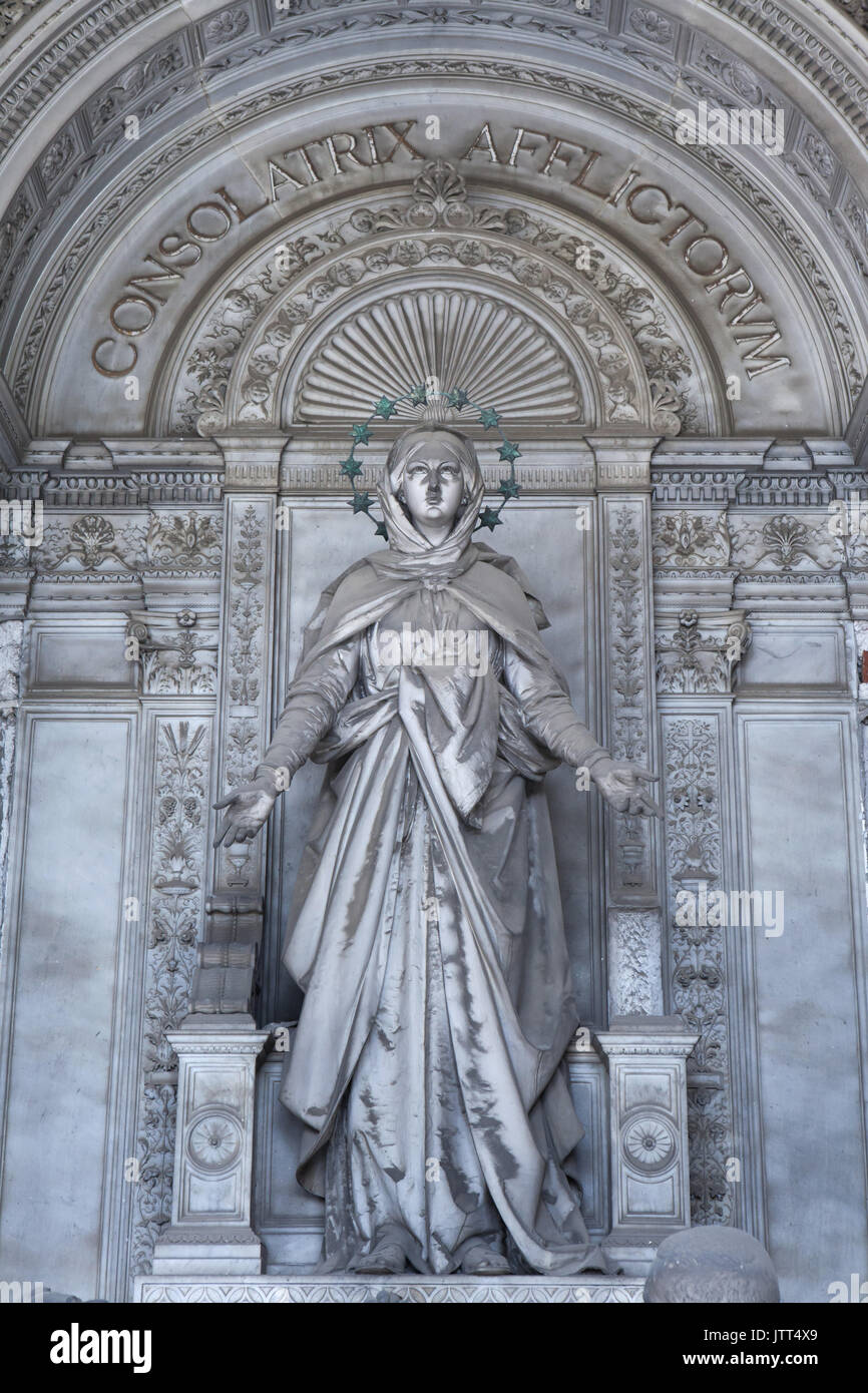 Monumento funebre marmoreo a Staglieno Cimitero Monumentale (Cimitero monumentale di Staglieno) in Genova, liguria, Italy. Foto Stock