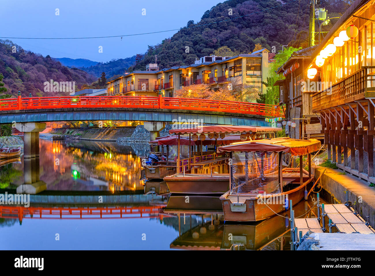 Uji, prefettura di Kyoto, Giappone sul fiume Ujigawa Foto Stock