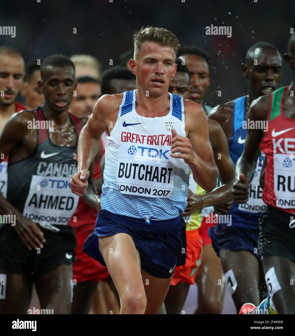 Andrew Butchart 5000 metri mondiali di atletica 2017 Londra Stam, Londra, Inghilterra 09 agosto 2017 Credit: Allstar Picture Library/Alamy Live News Foto Stock