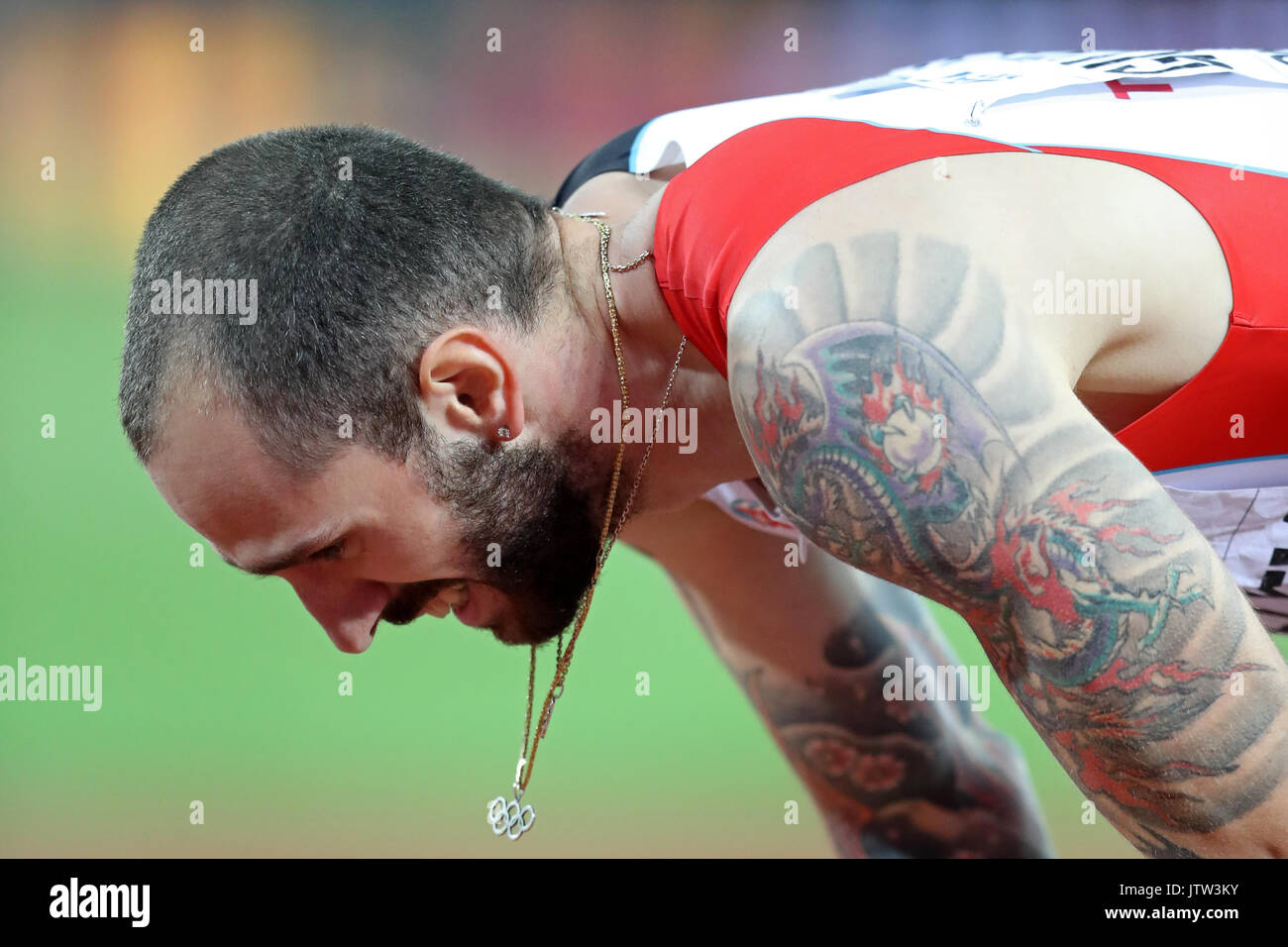 Londra, Regno Unito. 10 Ago, 2017. Ramil GULIYEV (Turchia) vincitore della 200m uomini finale al 2017, IAAF Campionati del Mondo, Queen Elizabeth Olympic Park, Stratford, Londra, Regno Unito. Credito: Simon Balson/Alamy Live News Foto Stock