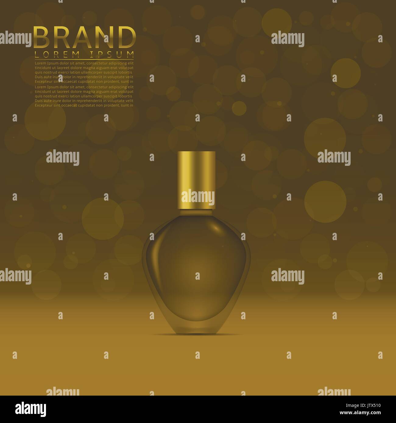 Profumo in una bottiglia di vetro Illustrazione Vettoriale