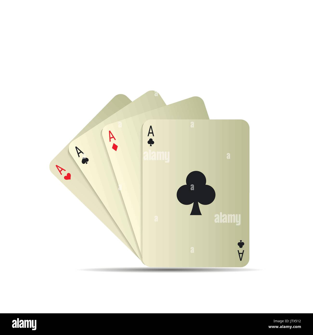 Poker giocando a carte Illustrazione Vettoriale