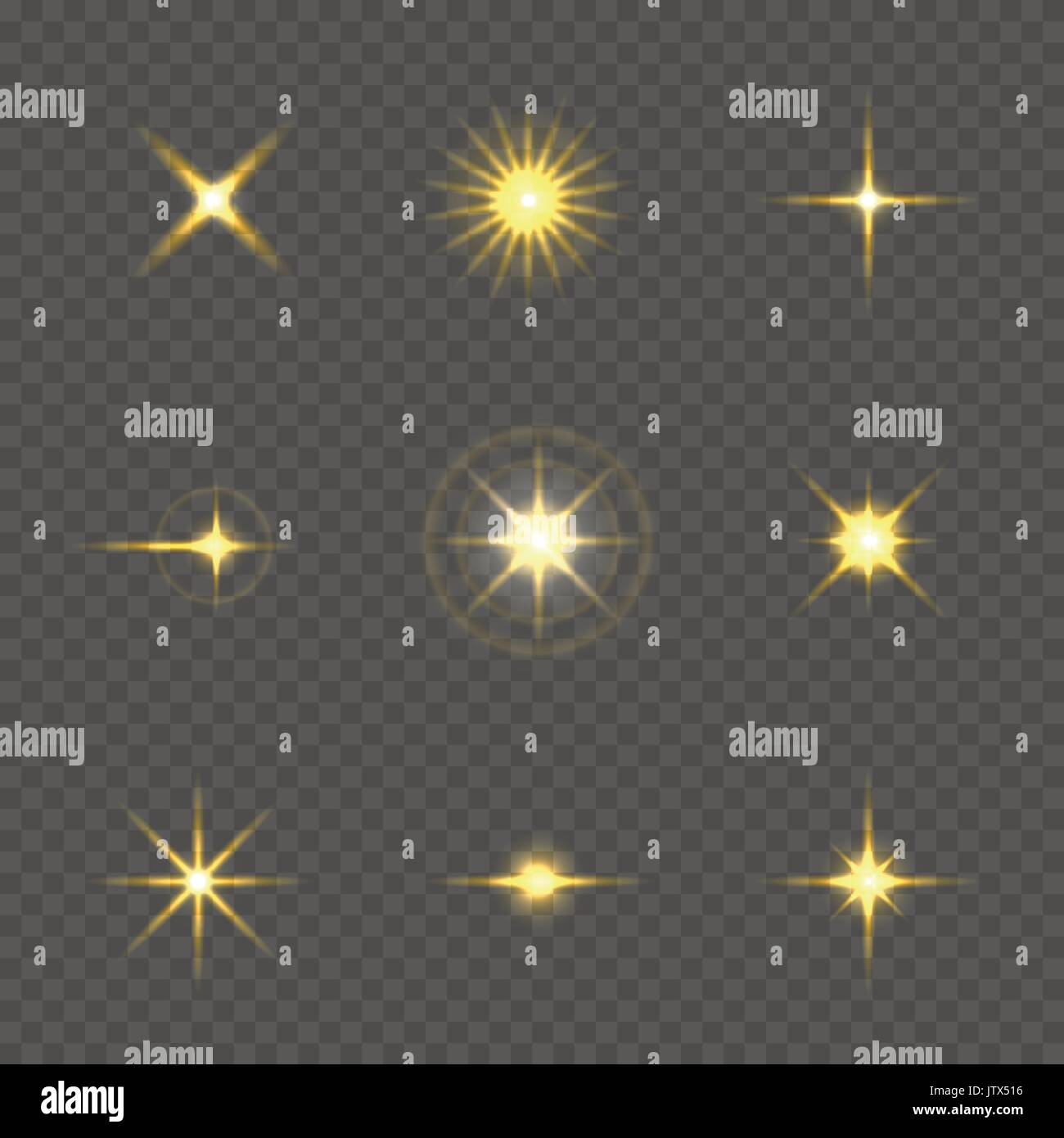 Star burst con bagliori Illustrazione Vettoriale