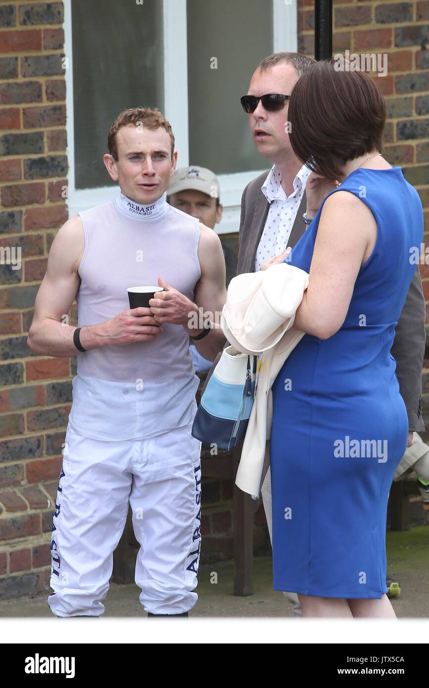 Jockey Ryan Moore a Brighton Gare Foto Stock