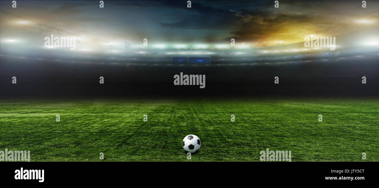 Sullo stadio abstract il calcio o sfondi di calcio Foto Stock