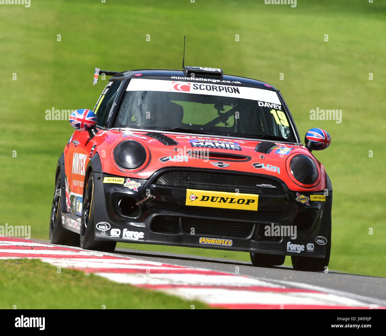 Lawrence Davey, Mini F56 JCW, Mini Challenge - JCW, domenica 6 agosto, 2017, British GT, BRDC, Formula 3, Campionato, Brands Hatch, Kent, Inghilterra, m Foto Stock