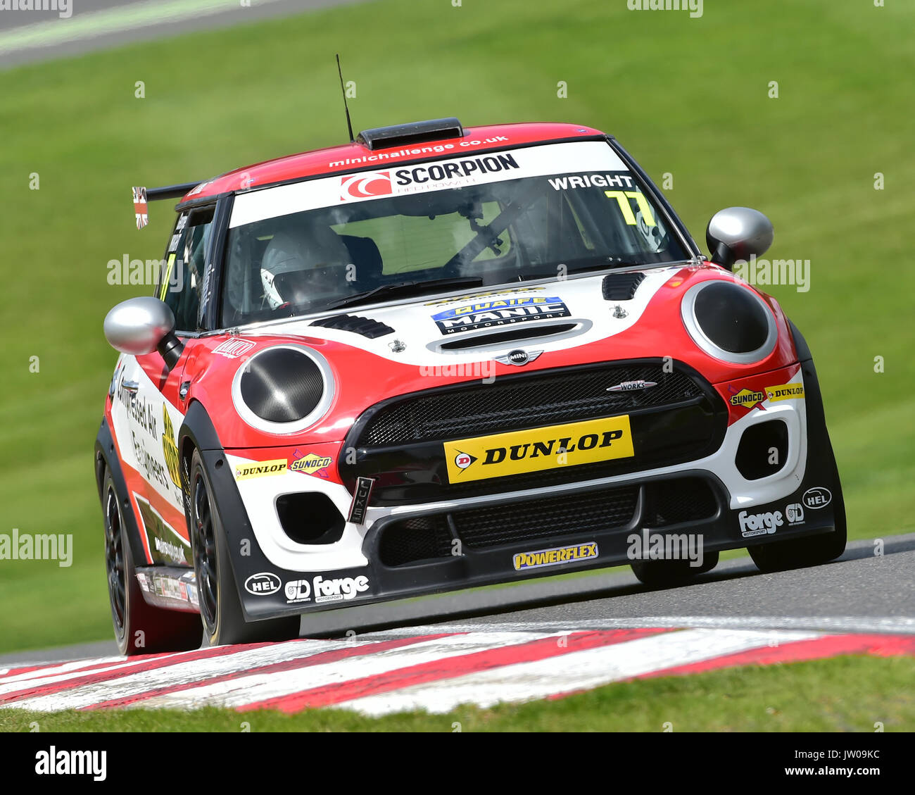 George Wright, Mini F56 JCW, Mini Challenge - JCW, domenica 6 agosto, 2017, British GT, BRDC, Formula 3, Campionato, Brands Hatch, Kent, Inghilterra, mo Foto Stock