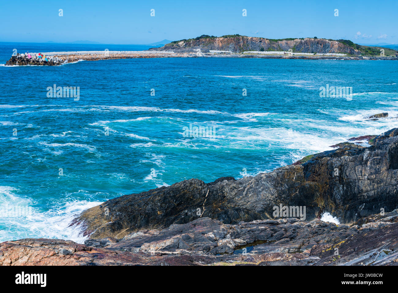 Viste dalle carni di montone bird island, Coffs Harbour, NSW, Australia. Foto Stock