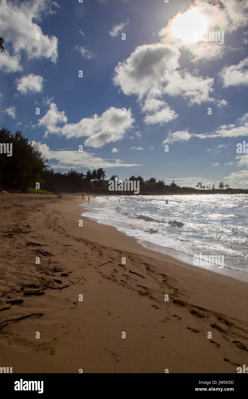 Spiaggia di Kapalua sulla costa nord di Maui, Hawaii, Stati Uniti d'America. Foto Stock