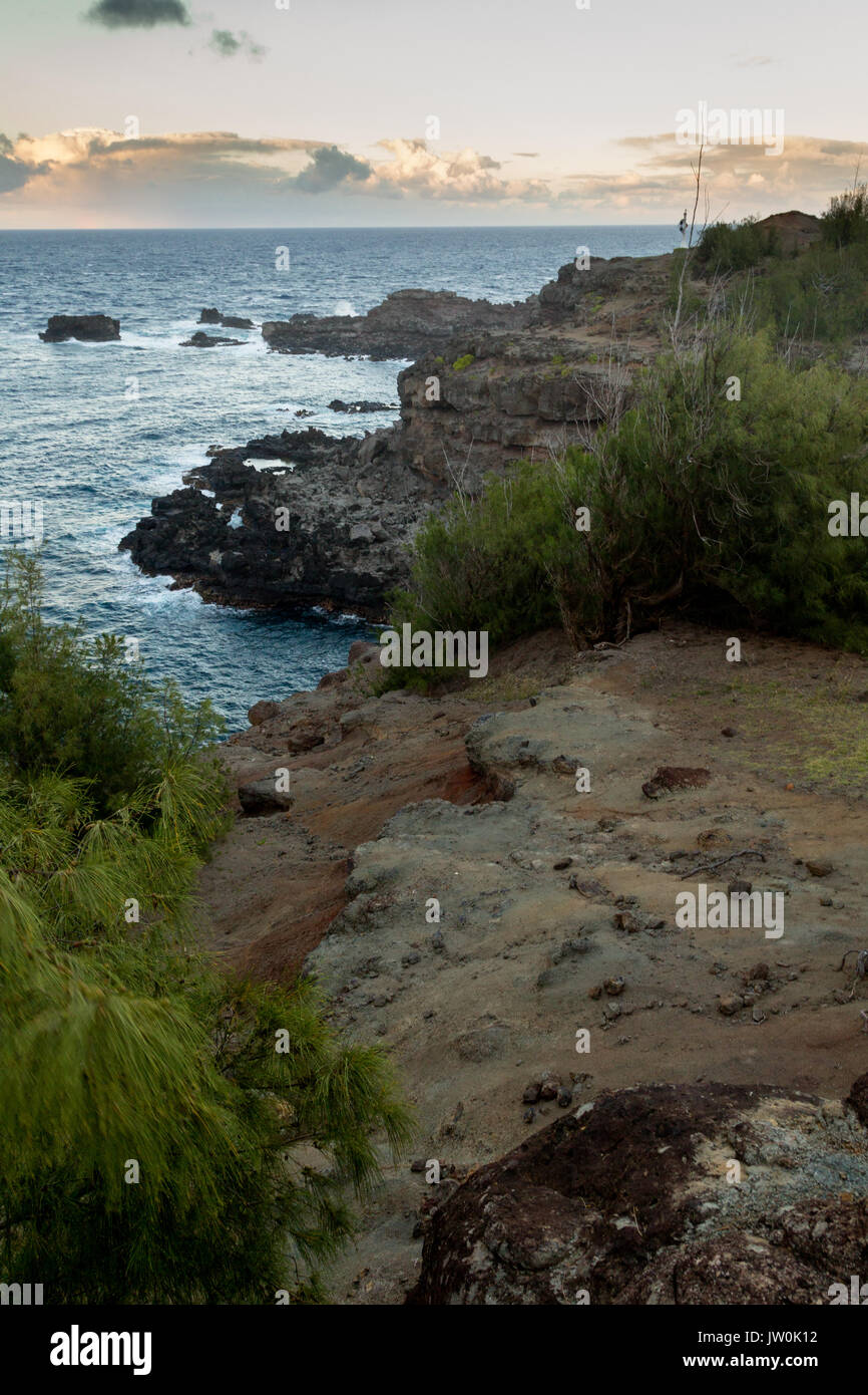 Serata presso la costa nord di Maui, Hawaii, Stati Uniti d'America. Foto Stock