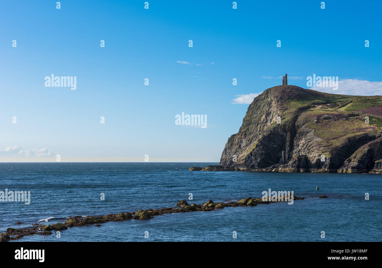 Testa Bradda & Milner's Tower, PORT ERIN, Isola di Man. Foto Stock