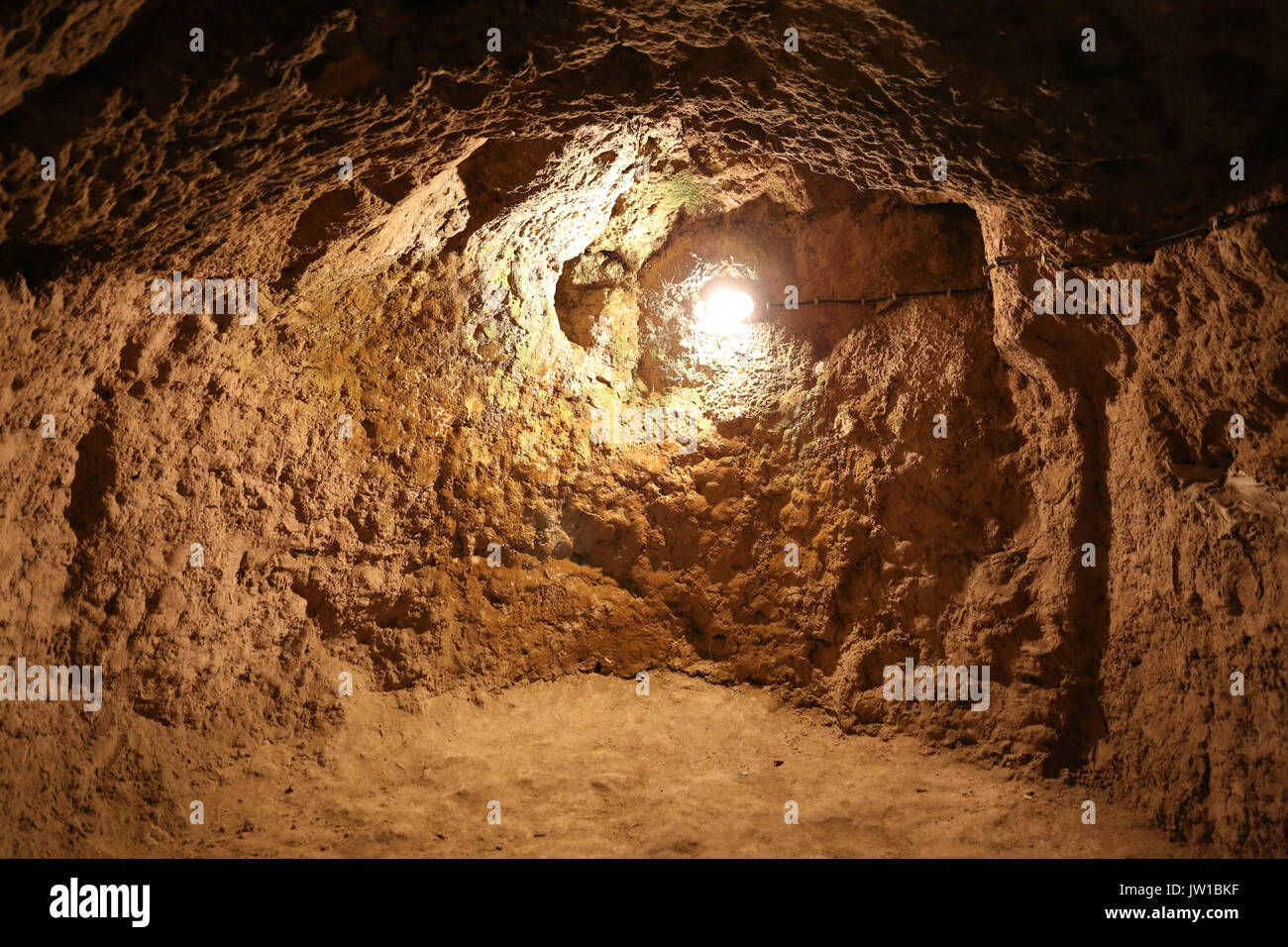 Ovaoren Città sotterranea in Cappadocia, Nevsehir, Turchia Foto Stock