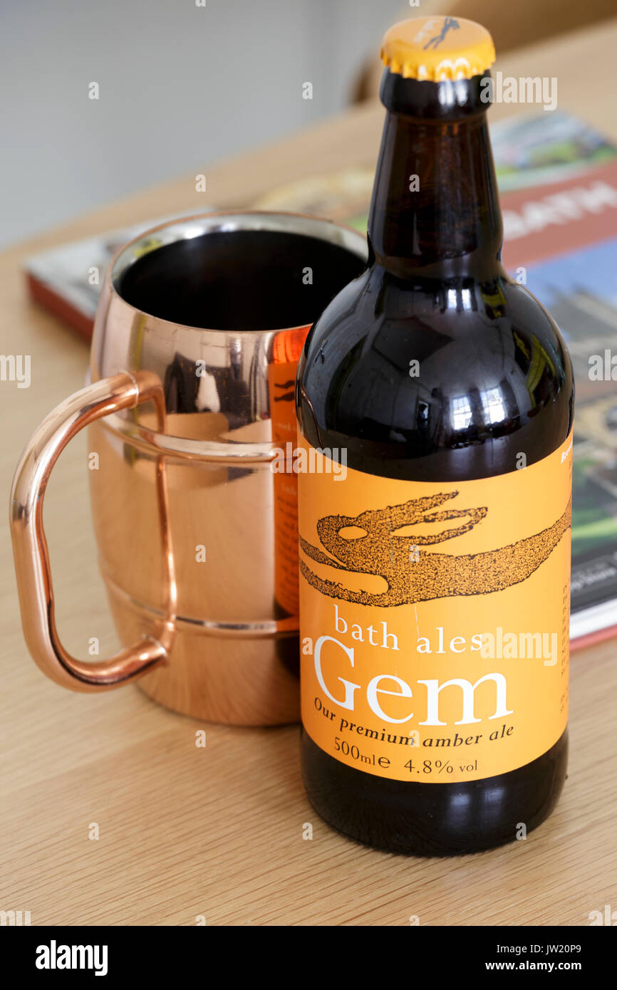 Bottiglia di Ales bagno 'Gemma' birra Foto Stock