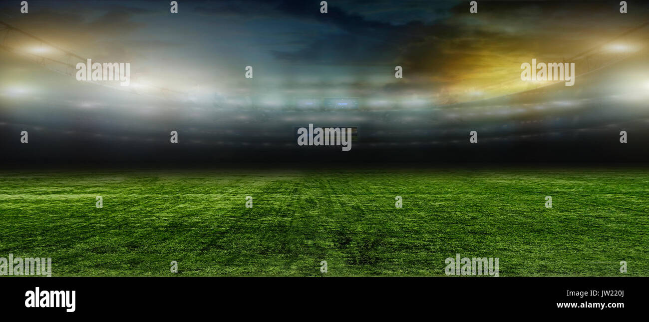 Sullo stadio abstract il calcio o sfondi di calcio Foto Stock