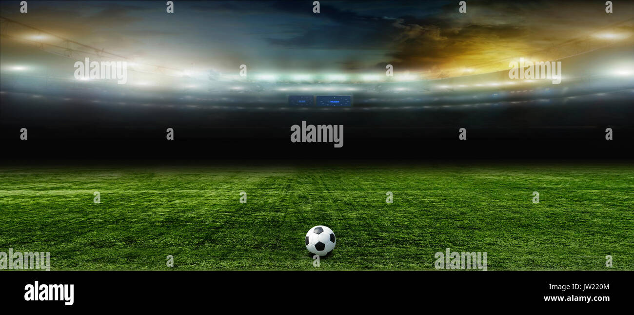 Sullo stadio abstract il calcio o sfondi di calcio Foto Stock