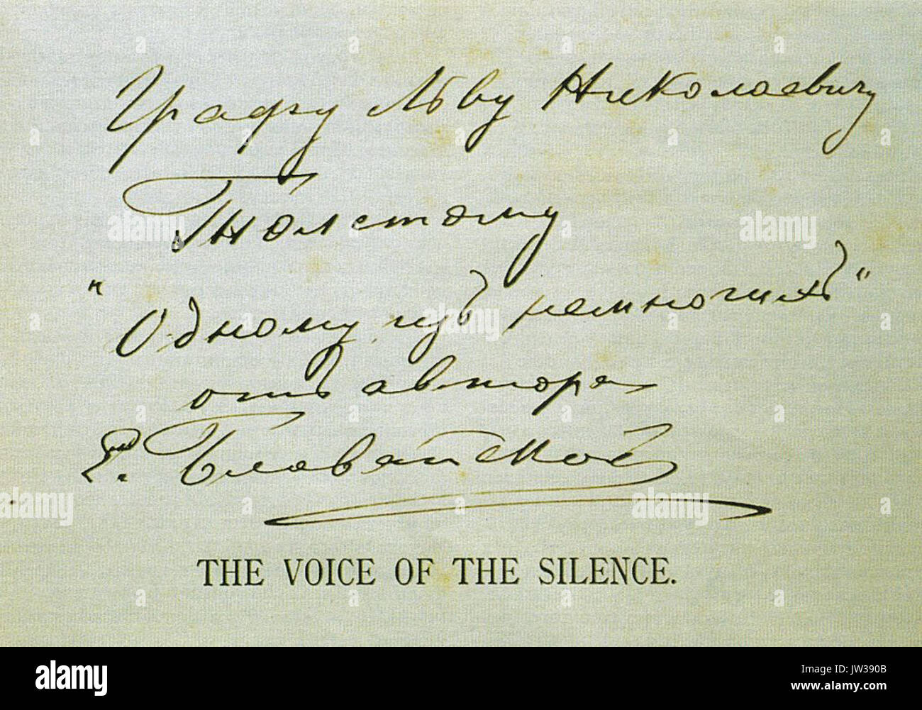 Leo Tolstoj la voce del silenzio 2 Foto Stock