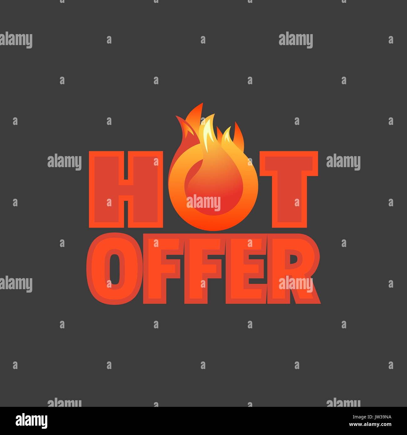 Offerta prezzo di vendita a caldo. Illustrazione Vettoriale