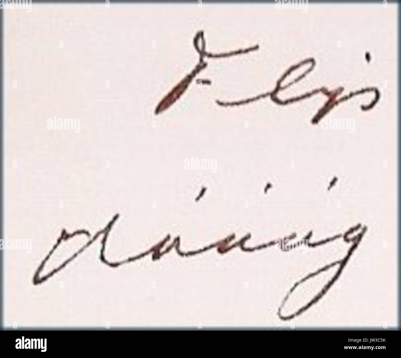 Philip Slier firma Foto Stock